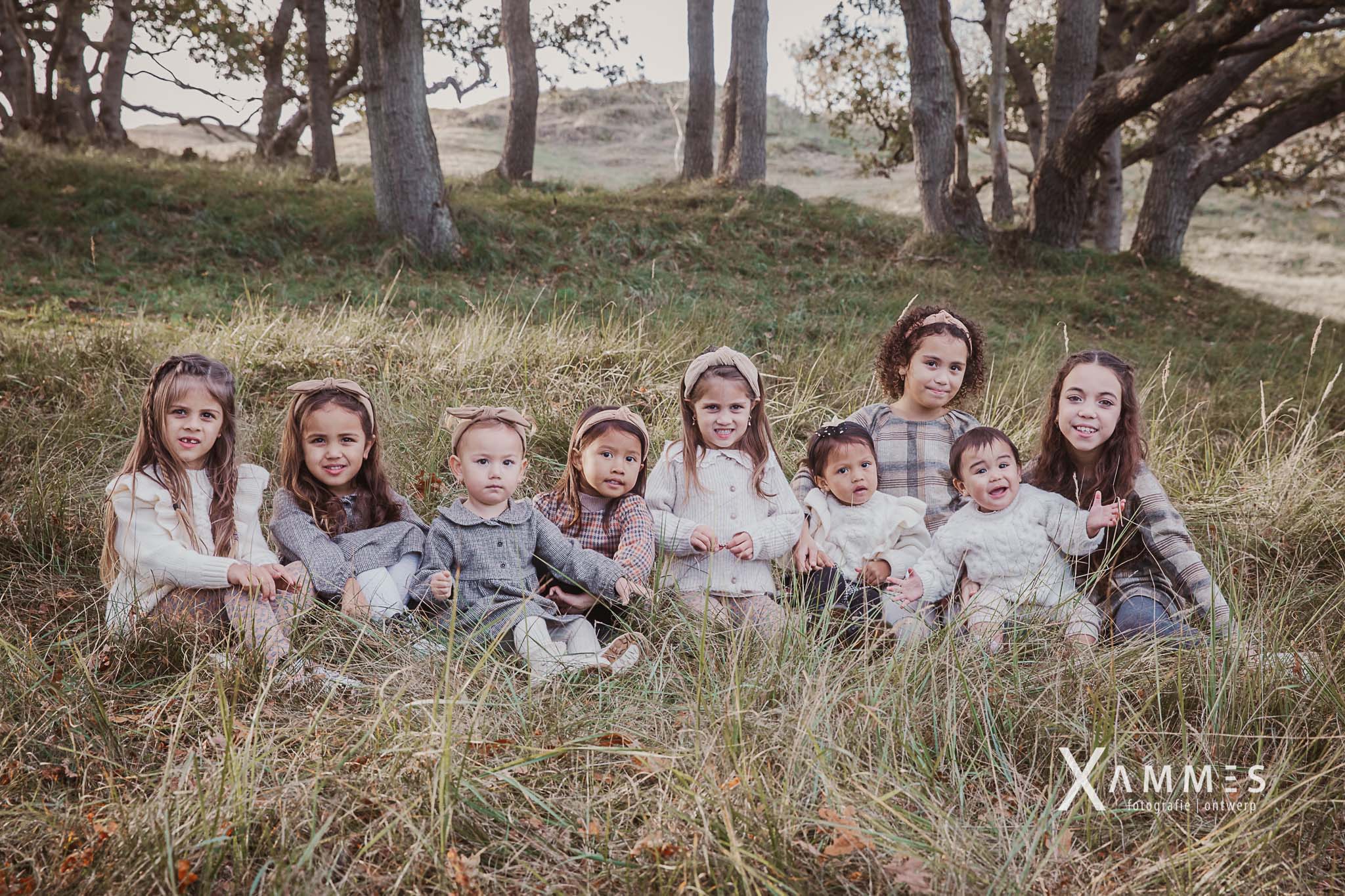 kinderfotografie, groepsfotografie, waterleidingduinen