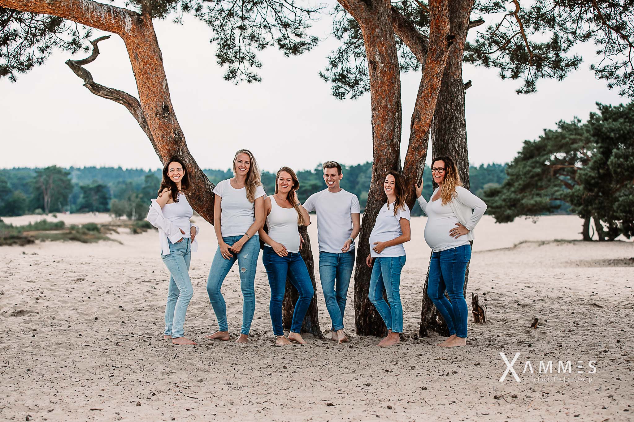 groepsfotografie, zwangerschapsfotografie, vriendinennshoot, soesterduinen