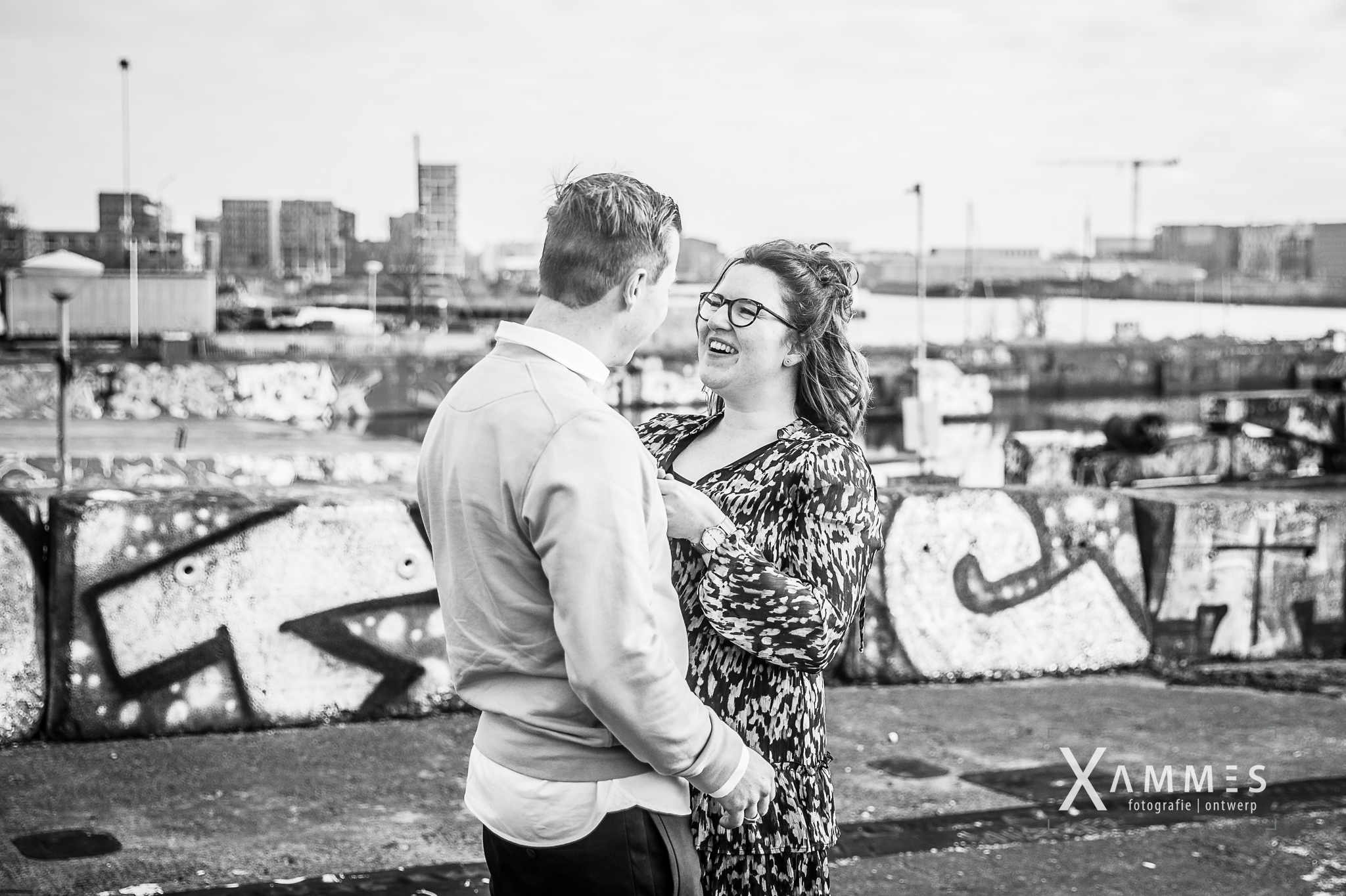 loveshoot en huwelijksaanzoek NDSM-werf, amsterdam