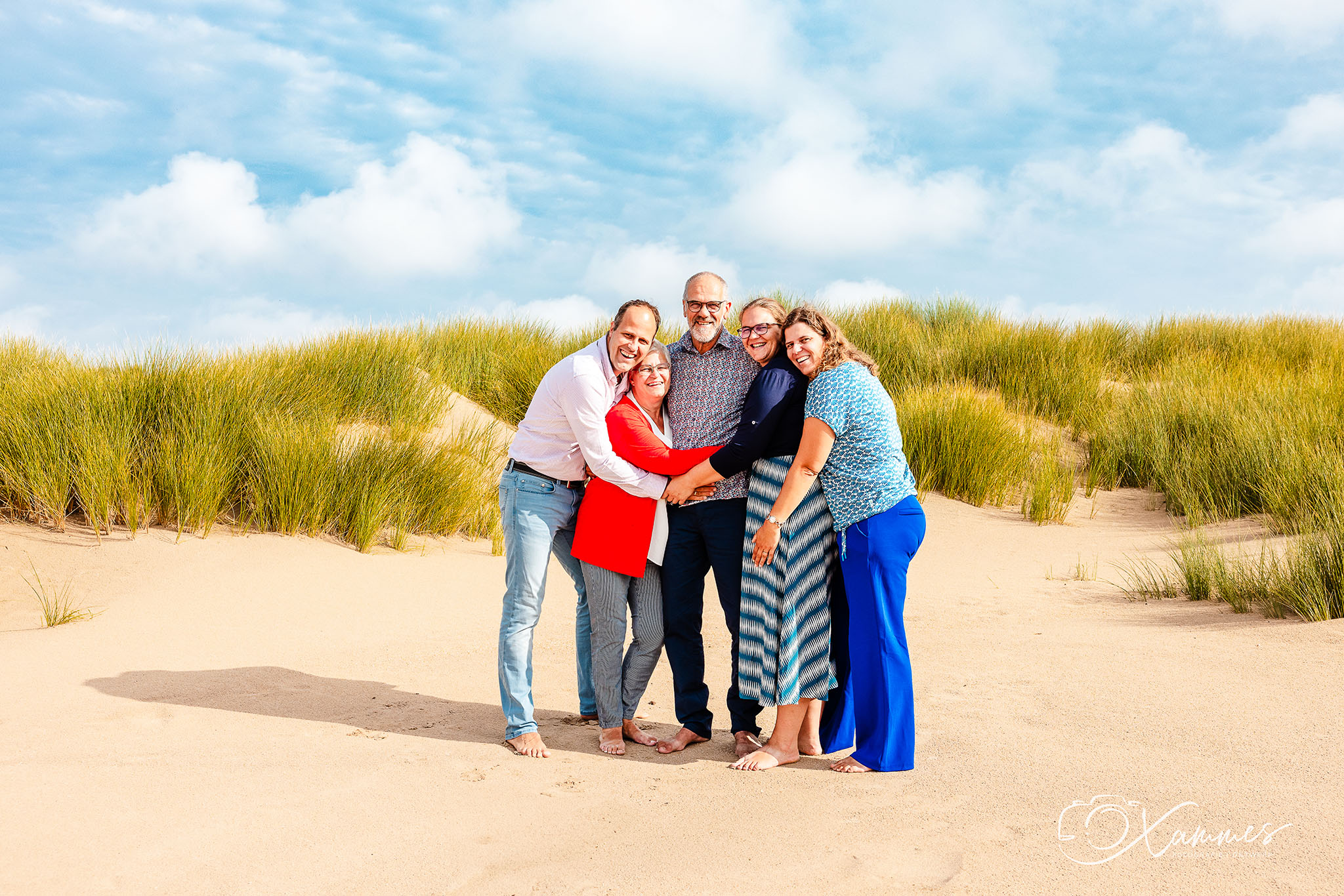 Fotoshoot met het gezin in de duinen van Overveen