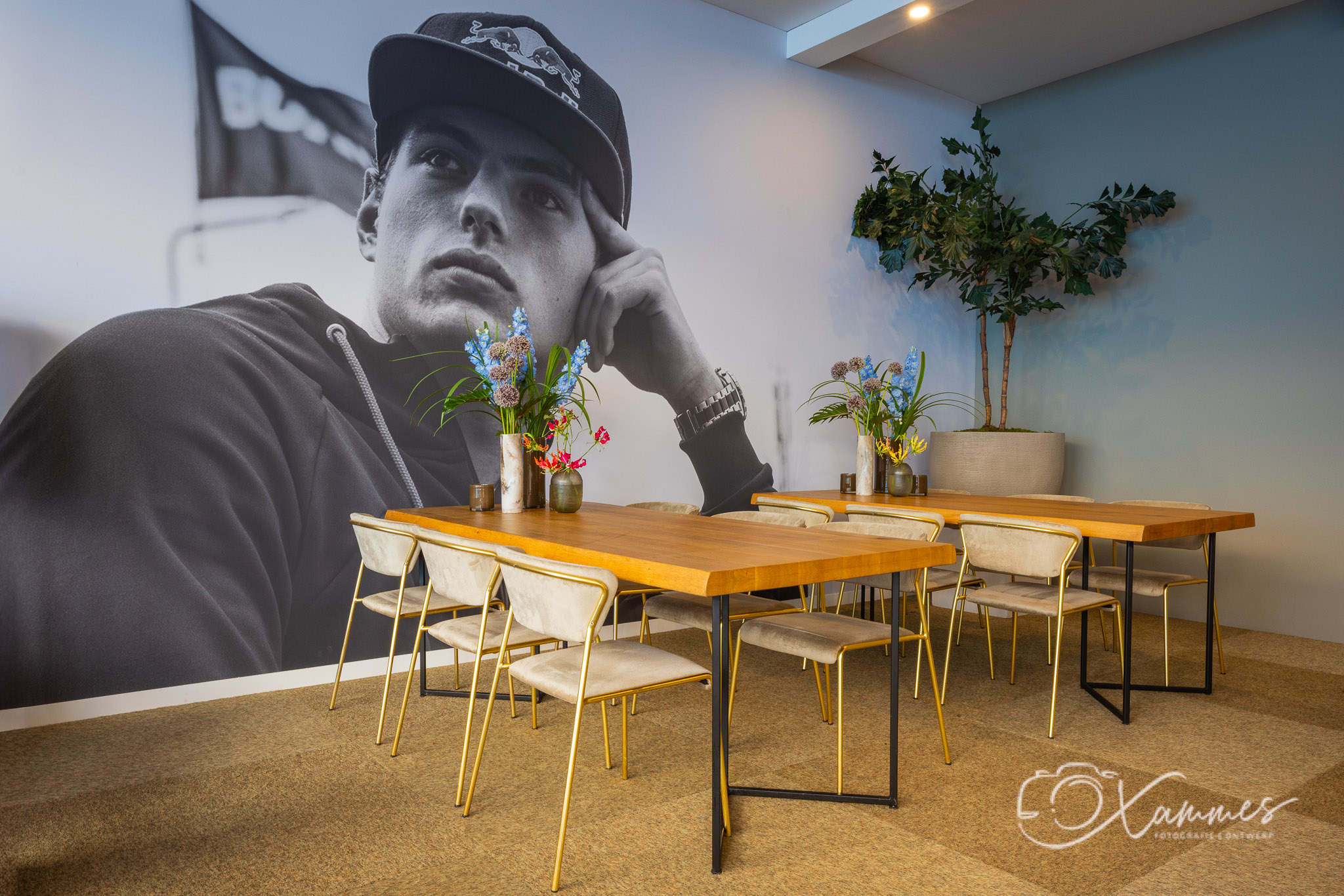 Hospitality interieur tijdens de opbouw van de Formule 1 in Zandvoort
